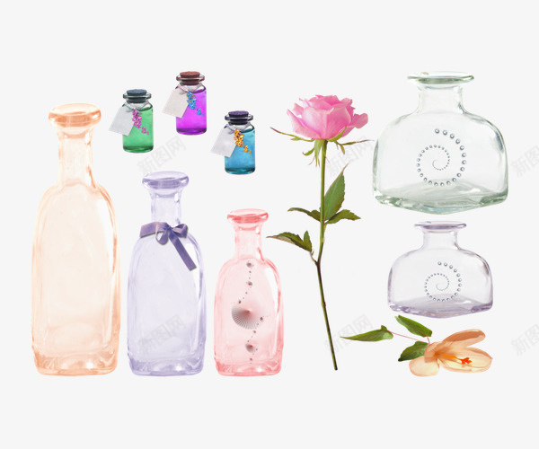 精美漂亮唯美玻璃瓶子png免抠素材_88icon https://88icon.com 漂亮 玻璃 玻璃瓶子 瓶子 精美