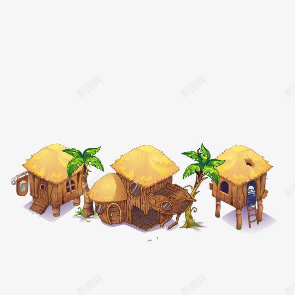 稻草屋png免抠素材_88icon https://88icon.com 稻草屋 骷髅