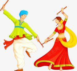 舞蹈的印度人素材