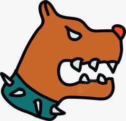 坐下的狼狗卡通狼犬高清图片