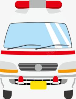 白色救护车白色卡通救护车高清图片