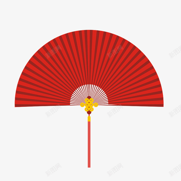 红色折扇png免抠素材_88icon https://88icon.com 中国风 折扇 红色 装饰素材