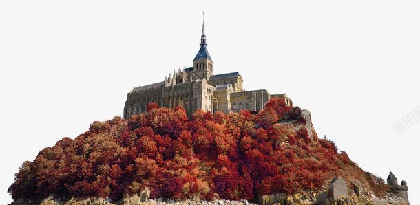 枫树林上的古堡png免抠素材_88icon https://88icon.com 古堡 枫树林 红色 风景