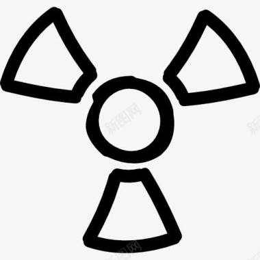 概述辐射的手绘符号图标图标
