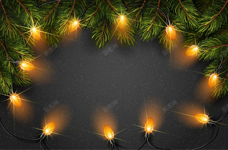 圣诞松树彩灯矢量背景ai设计背景_88icon https://88icon.com 发光彩灯 圣诞 圣诞矢量 圣诞背景 开心 彩灯 松树 矢量 矢量图