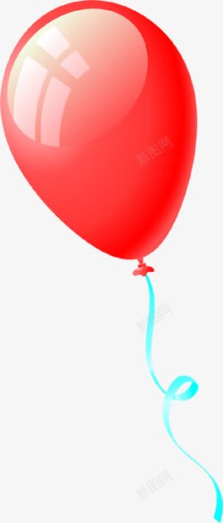 红色气球手绘人物素材