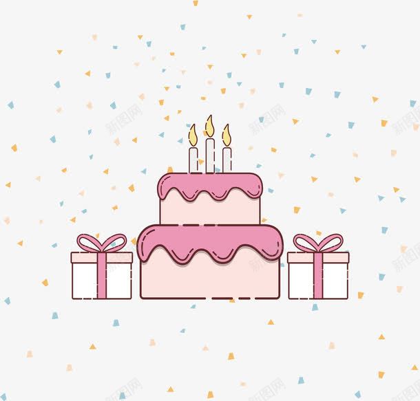 粉色蛋糕礼盒png免抠素材_88icon https://88icon.com 矢量素材 礼物盒 礼盒 粉色蛋糕 蛋糕