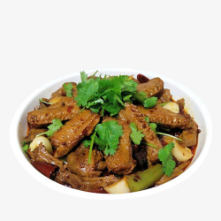 香菜莴笋干锅鸭食品餐饮素材