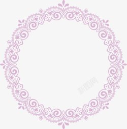 紫色花纹婚礼迎宾牌素材