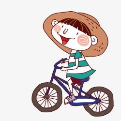 骑自行车的男孩素材