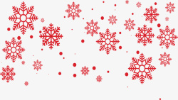 圣诞节红色雪花花纹矢量图素材