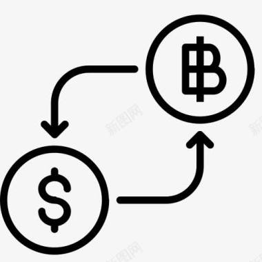 钱比特币转换货币美元从钱以转换货图标图标