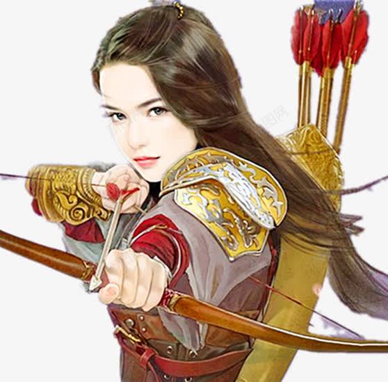 持弓射箭古风戎装女子png免抠素材_88icon https://88icon.com 古风 戎装女子 持弓射箭