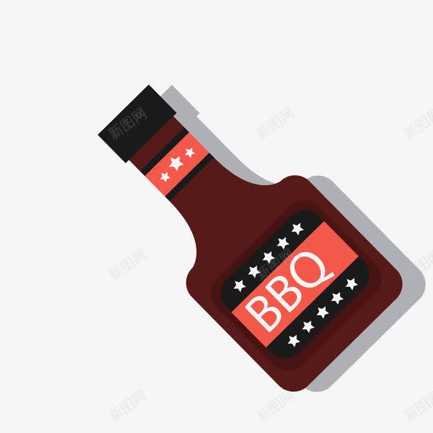 卡通bbq烧烤酱png免抠素材_88icon https://88icon.com BBQ 卡通 扁平化 烧烤酱 瓶装 酱料