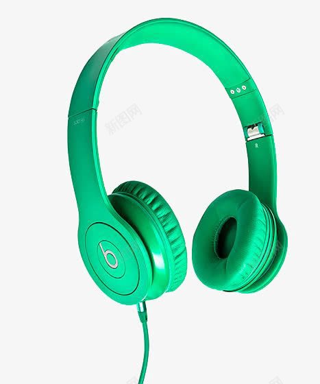 便携式耳机png免抠素材_88icon https://88icon.com BEATS耳机 产品实物 头戴式耳机 绿色耳机