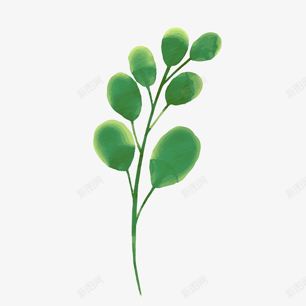 小清新绿色植物png免抠素材_88icon https://88icon.com 卡通植物 小清新 绿色叶子 绿色植物