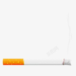 世界无烟日燃烧的香烟矢量图素材