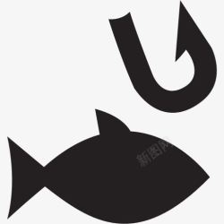 swimming动物鱼钓鱼钩游泳位置固图标高清图片