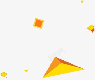 黄色卡通节日几何图形png免抠素材_88icon https://88icon.com 几何图形 卡通 节日 黄色