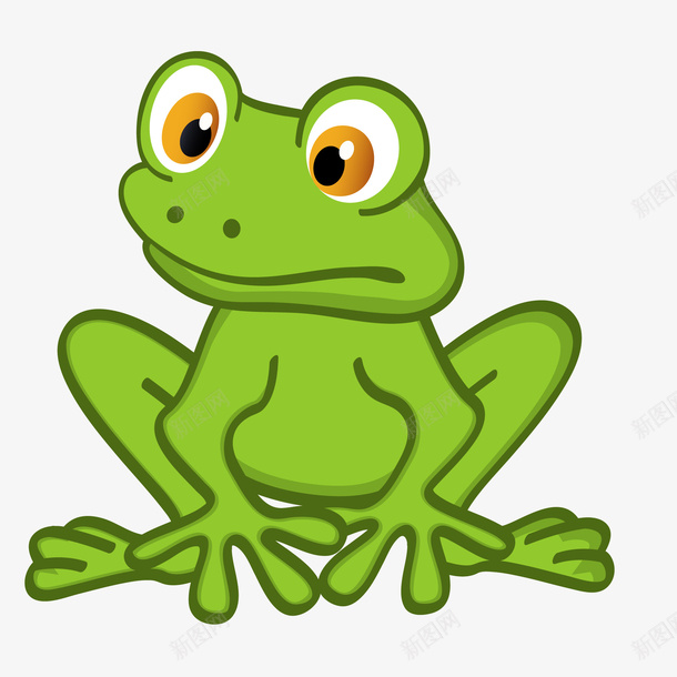 卡通绿色的青蛙png免抠素材_88icon https://88icon.com 动物设计 卡通 可爱 手绘 绿色 青蛙