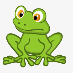 卡通绿色的青蛙素材
