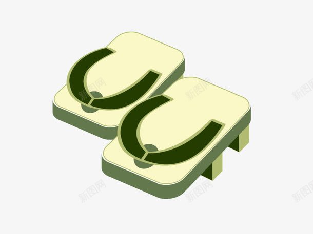 木屐拖鞋卡通png免抠素材_88icon https://88icon.com 拖鞋 木屐 矢量卡通