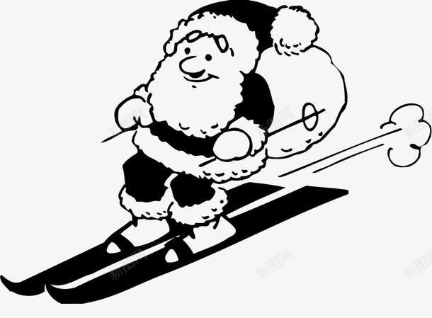 滑雪的圣诞老人psd免抠素材_88icon https://88icon.com 圣诞 滑雪 礼物 老人