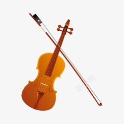 手绘小提琴素材