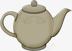 花纹茶壶素材