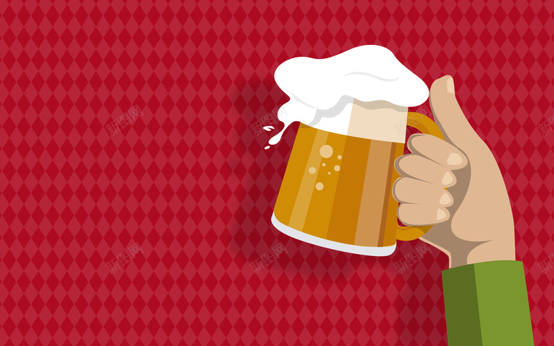 红色卡通啤酒背景矢量图ai设计背景_88icon https://88icon.com 卡通 啤酒 啤酒背景 啤酒节 喜庆 干杯 手 海报 矢量 红色 背景 矢量图