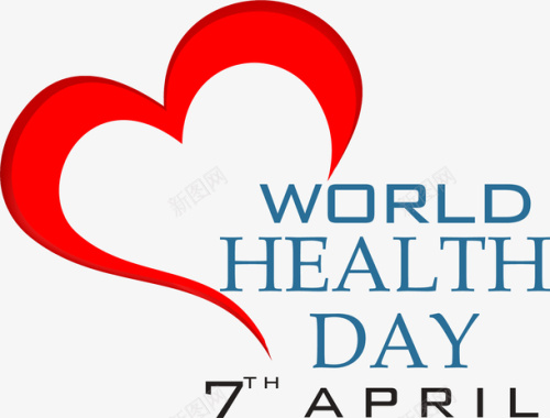 世界卫生日世界卫生日创意爱心图标矢量图图标