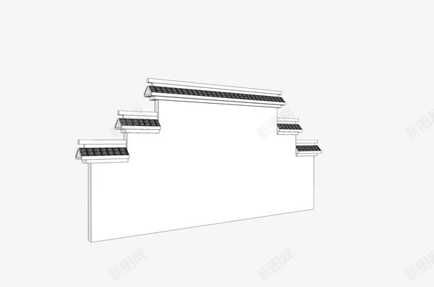 马头墙装饰png免抠素材_88icon https://88icon.com 免抠素材 免费素材 装饰设计 马头墙素材