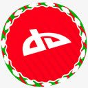 圣诞节社交媒体红色图标装饰图标