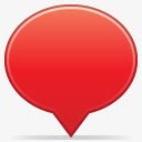 红色的聊天气泡图标图标