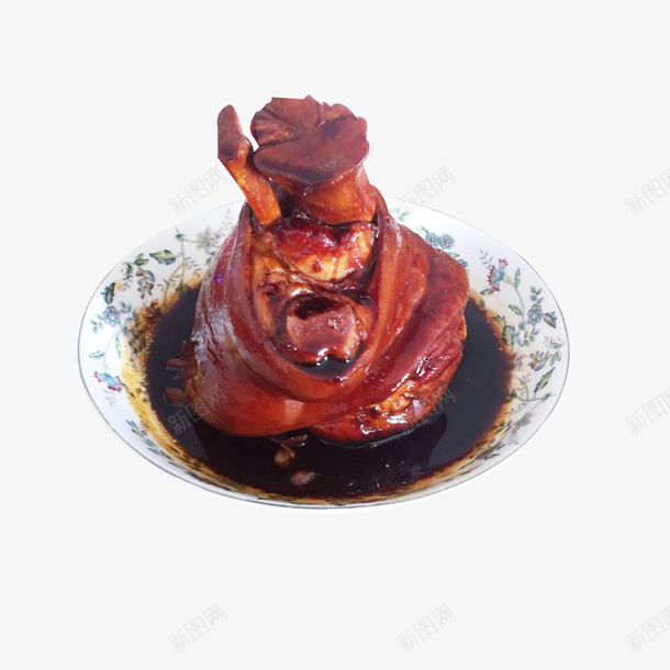 花形盘子蹄膀食品餐饮png免抠素材_88icon https://88icon.com 猪肉 猪腿 猪蹄 美味 美容养颜 花形盘子蹄膀食品餐饮 蹄膀 食物
