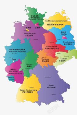 德国全貌地图素材