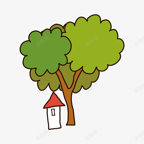 树木矢量图ai免抠素材_88icon https://88icon.com AI 卡通 可爱 建筑 房子 房屋 手绘 树木 植物 绿树 绿色 矢量图