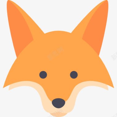 生动的水墨狐狸Fox图标图标