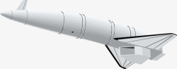 创意白色空天飞机图矢量图素材