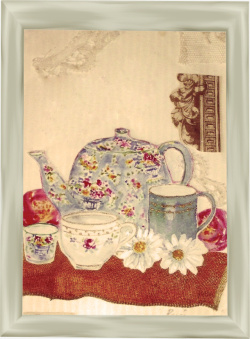 画框手绘杯子茶壶图形素材
