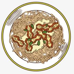 餐饮拌面矢量图素材