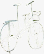 手绘自行车婚礼背景素材