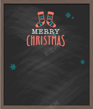 矢量卡通黑板手绘圣诞节背景背景