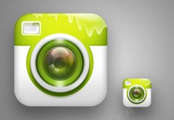 绿色清新照相机创意素材