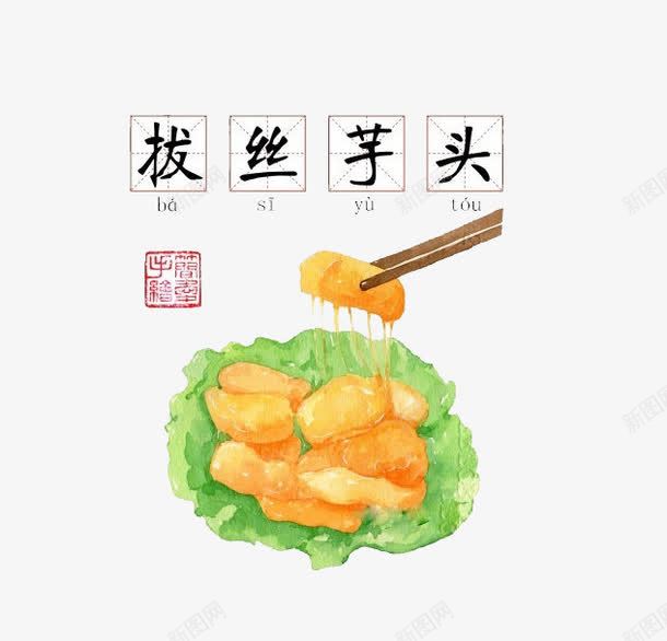 手绘菜品拔丝芋头png免抠素材_88icon https://88icon.com 手绘 拔丝 新鲜 芋头 菜品 蔬菜