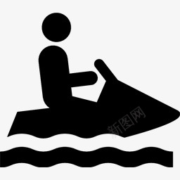 矢量摩托艇素材jetskiicon图标图标