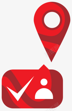 形状和符号红色高级定位系统图标图标