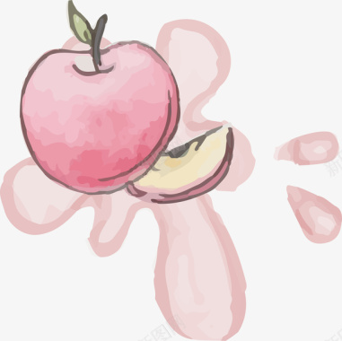 粉色爱心水果logo矢量图图标图标