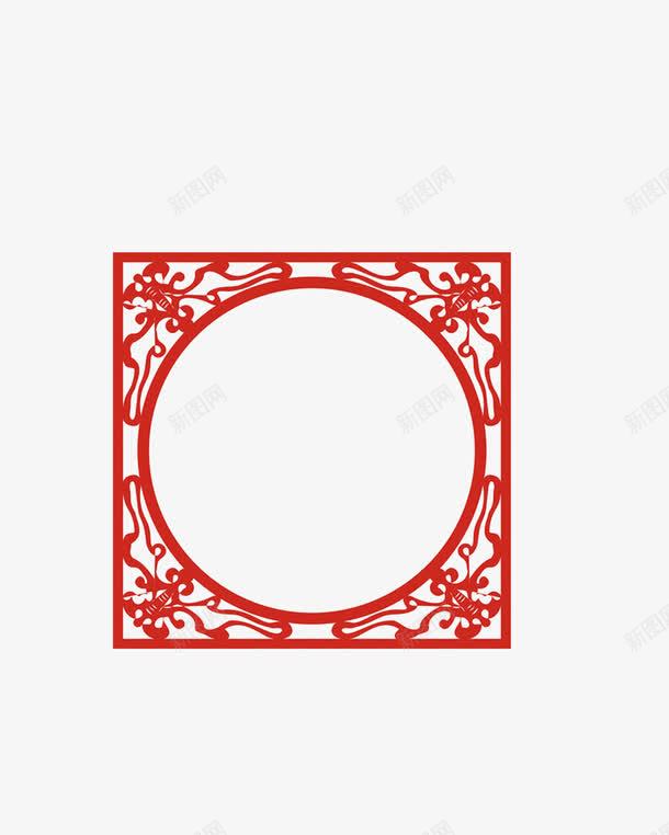 红色圆形底纹png免抠素材_88icon https://88icon.com 中国风 底纹 红色 花纹 装饰