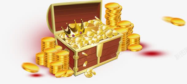 海报礼盒卡通效果金币效果png免抠素材_88icon https://88icon.com 卡通 效果 海报 礼盒 金币